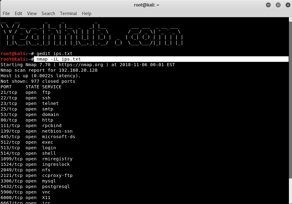 Comandi Nmap